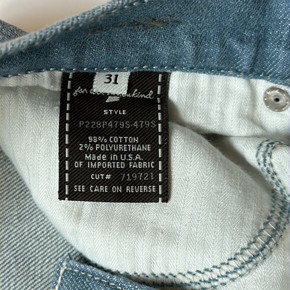 7 For All Man Kind Flip Flop Low Rise Boot Cut Light Wash Denim Jeans Size 31 - Picture 6 of 10